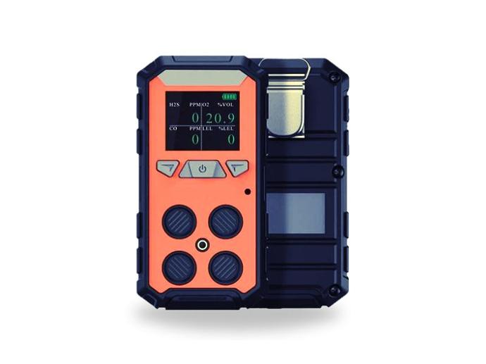 Portable gas detector for monitoring hazardous gases
