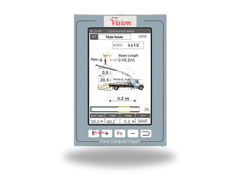 Display unit of an Articulated Crane Load Moment Indicator
