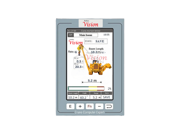 Display and Control Unit for Side Boom Truck LMI Display and control unit of a Side Boom Truck Load Moment Indicator